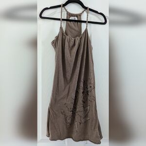 American Eagle Outfitters Brown Dress with Floral Accents